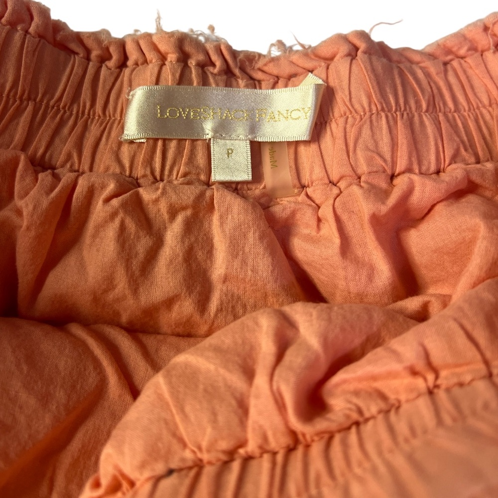 LoveShackFancy Ruffle Mini Skirt in Peach Blossom - Picture 5 of 10